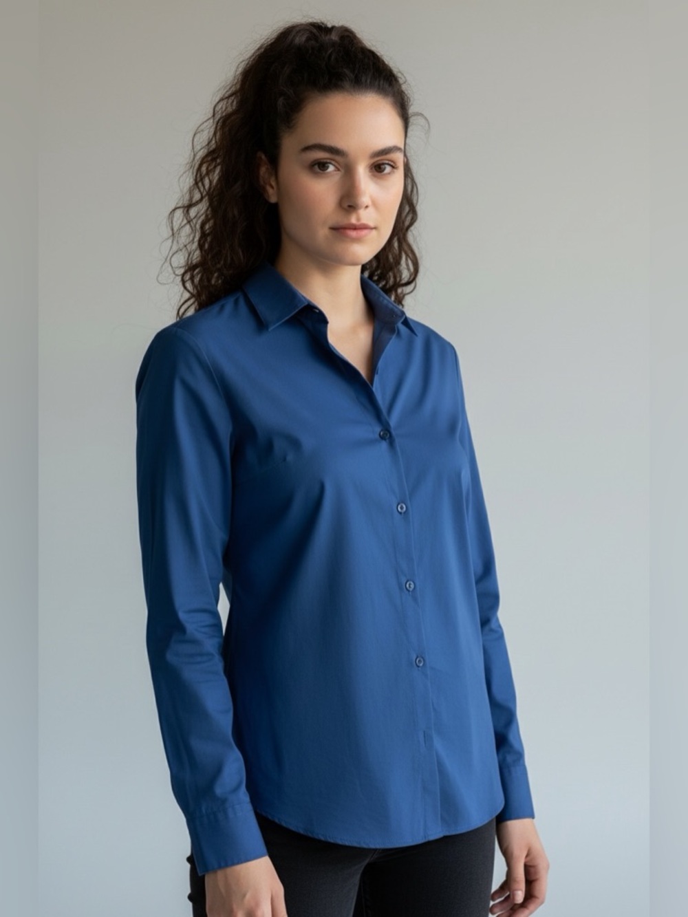 Lacoste - Long Sleeve Tailored Silk Blend Essential Button-Down Shirt Minimalist